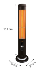 UFO Therapy Smart 2300W Mobil Uyumlu, Uzaktan Kumandalı, Tasarruf Modlu ve Programlanabilir Kule Tipi Isıtıcı