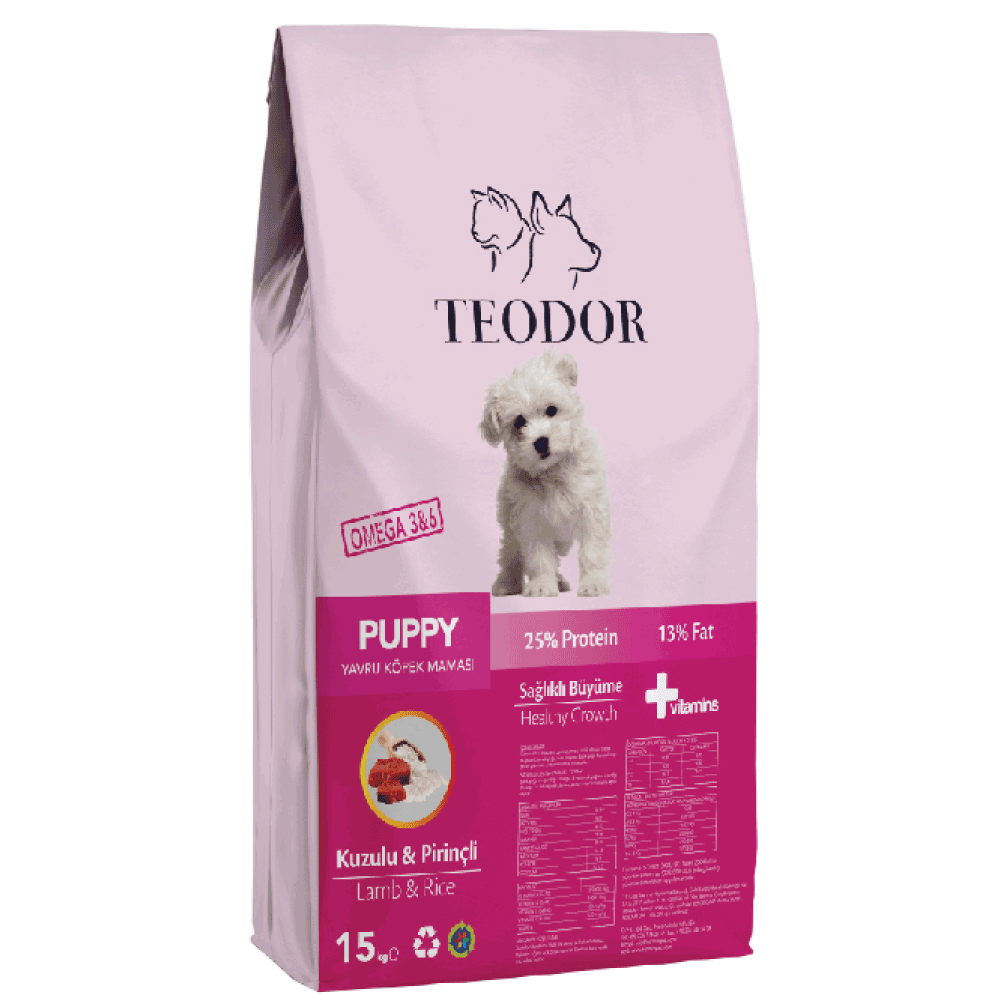 Teodor Kuzulu ve Pirinçli Yavru Köpek Maması 15 Kg