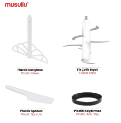 MUSULLU RONDO DOĞRAYICI - 3 Litre (Rendeli) MSL-1226-3