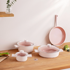 EMSAN SWİSS CRYSTAL 7 PARÇA TENCERE SETİ ROSE