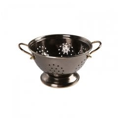 Emsan Troy Emaye 22 cm Süzgeç Siyah