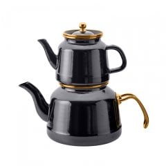 Emsan Troy Emaye Çaydanlık Takımı Siyah