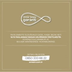 Emsan Elegance Aral 84 Parça 12 Kişilik Çatal, Kaşık, Bıçak Takımı