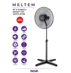 İNOVA MELTEM 16'' 5 Kanatlı Sanayi Tipi Vantilatör