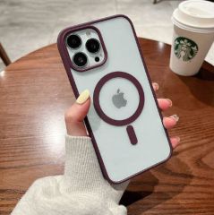 İphone 11 Pro Max Magsafe Uyumlu Magsafe Uyumlu Mat Çerçeveli Telefon Kılıfı