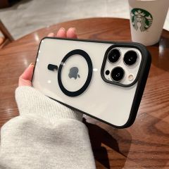 İphone 11 Pro Max Magsafe Uyumlu Magsafe Uyumlu Mat Çerçeveli Telefon Kılıfı