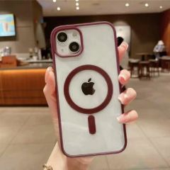 İphone 11 Magsafe Uyumlu Magsafe Uyumlu Mat Çerçeveli Telefon Kılıfı
