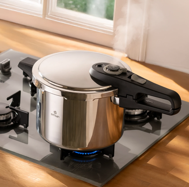 Emsan Fast Cooker Çift Emniyetli Düdüklü Tencere 6 Lt