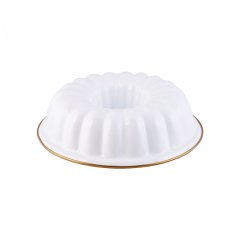 Emsan Troy Emaye Kek Kalıbı Beyaz 24 cm
