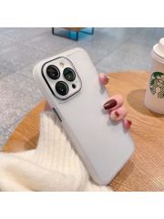 İphone 14 Pro Uyumlu Sert Silikon Metal Kamera Çerçeveli Kılıf