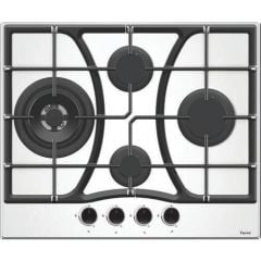 Ferre BF076 Beyaz 60 cm Döküm Izgaralı Cam Ocak - Doğalgaz