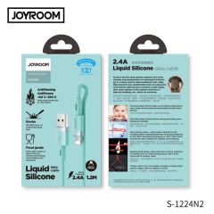 Joyroom S-1224N2 1.2M 2.4A USB-Mikro Silikon Data ve Şarj Kablosu Turkuaz