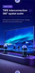Joyroom JR-MS01 Maya Seri RGB  Maya Serisi RGB Kablosuz Hoparlör-Siyah