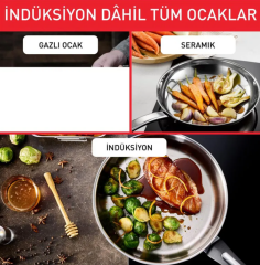 TEFAL Duetto 8 Parça Çelik Tencere Seti