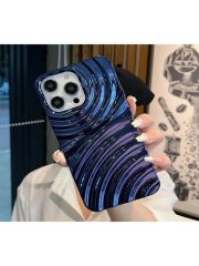 İphone 14 Pro Max Ripples Parlak Darbelere Dayanıklı Silikon Kılıf Siyah