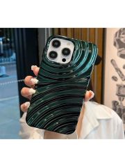 İphone 14 Pro Max Ripples Parlak Darbelere Dayanıklı Silikon Kılıf Siyah