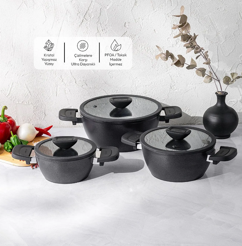 Emsan Diamente 6 Parça Midi Tencere Seti