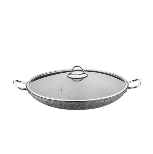 BRİONİ Stone-Age 38 cm Çizilmez Yanmaz Yapışmaz İndüksiyon Şef Tenceresi