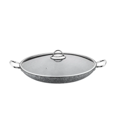 BRİONİ Stone-Age 38 cm Çizilmez Yanmaz Yapışmaz İndüksiyon Şef Tenceresi