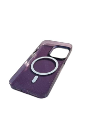 İphone 14 Pro Pixel Simli Sert Magsafe Kapak Kılıf