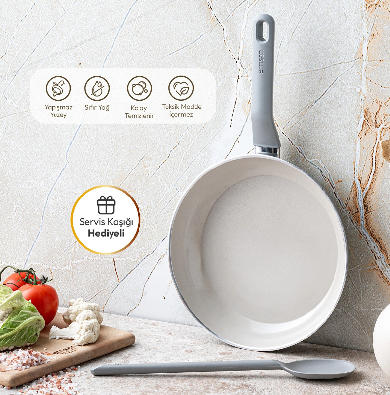 Emsan Swiss Cyrstal RS Tava Gri 24 cm