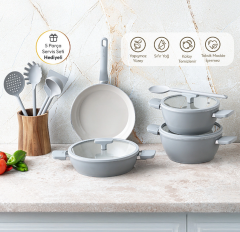 Emsan Swiss Crystal RS 7 Parça Tencere Seti