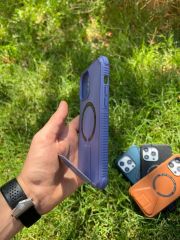 İphone 14 Pro Max Magsafe Leather Stantlı Telefon Kılıfı