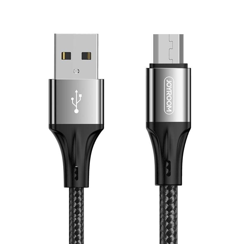 Joyroom S-0230N1 0.2m 3A USB -Mikro Data Sync Şarj Kablosu Siyah
