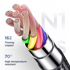 Joyroom S-0230N1 0.2m 3A USB -Type-C Data Sync Şarj Kablosu Kırmızı