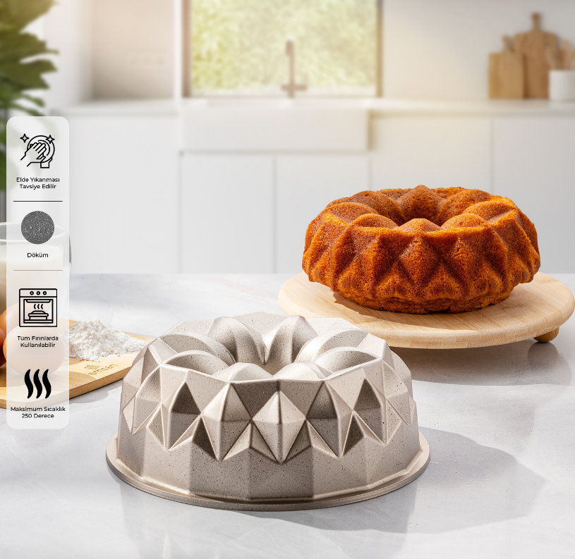 Emsan Golden Star Döküm Kek Kalıbı 25 cm