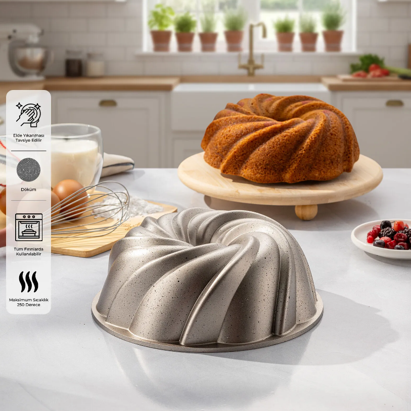 Emsan Golden Cake Döküm Kek Kalıbı 25 cm