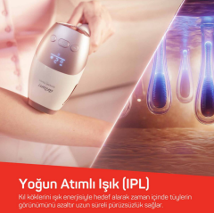 Arzum AR5178 SateenTouch IPL Lazer Epilasyon, 999.999 Atım, Evde Tüy Alma, Soğutmalı, 5 Kademe, Cilt Sensörü