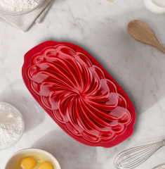 Emsan Flora Baton Döküm Kek Kalıbı Kırmızı 23 cm