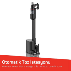 Arzum AR4211 MagiClean FlexBin İstasyonlu Dikey Şarjlı Süpürge 500W, BLDC Motor, Siyah