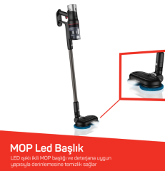 Arzum AR4211 MagiClean FlexBin İstasyonlu Dikey Şarjlı Süpürge 500W, BLDC Motor, Siyah