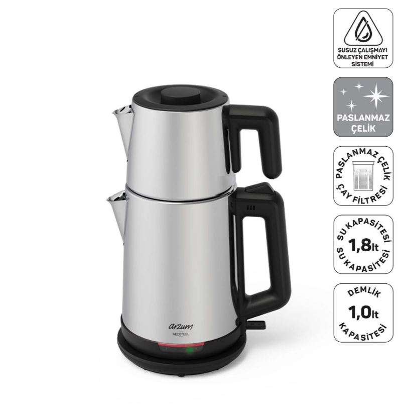 Arzum AR3158 Arzum Neosteel Inox Çay Makinesi