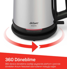 Arzum AR3158 Arzum Neosteel Inox Çay Makinesi