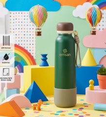 Emsan Thermos Bottle Çelik Sızdırmaz Termos 750 ml Yeşil