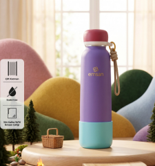Emsan Thermos Bottle Çelik Sızdırmaz Termos 500 ml Mor
