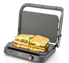 Arzum AR2001 Tostçu Delux 1800 W Granit Tost Makinesi, Çift Taraflı Plaka, 180° Açılır Gövde, Inox