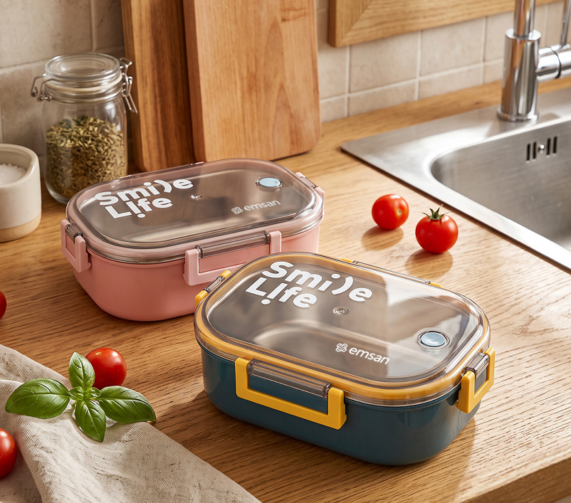 Emsan Smile Life Lunch Box Mavi