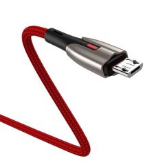 Joyroom SM-379S 5.5A Mikro Süper Hızlı Örgülü Şarj Kablosu Kırmızı 2M