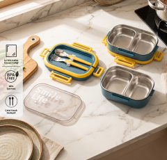 Emsan Smile Life Çift Katlı Lunch Box Mavi