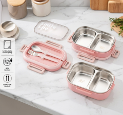 Emsan Smile Life Çift Katlı Lunch Box Pembe