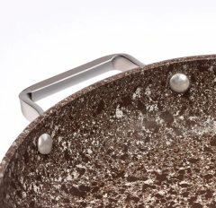 BRİONİ Stone-Age Terra 20 cm Çizilmez Yanmaz Yapışmaz İndüksiyonlu Sahan