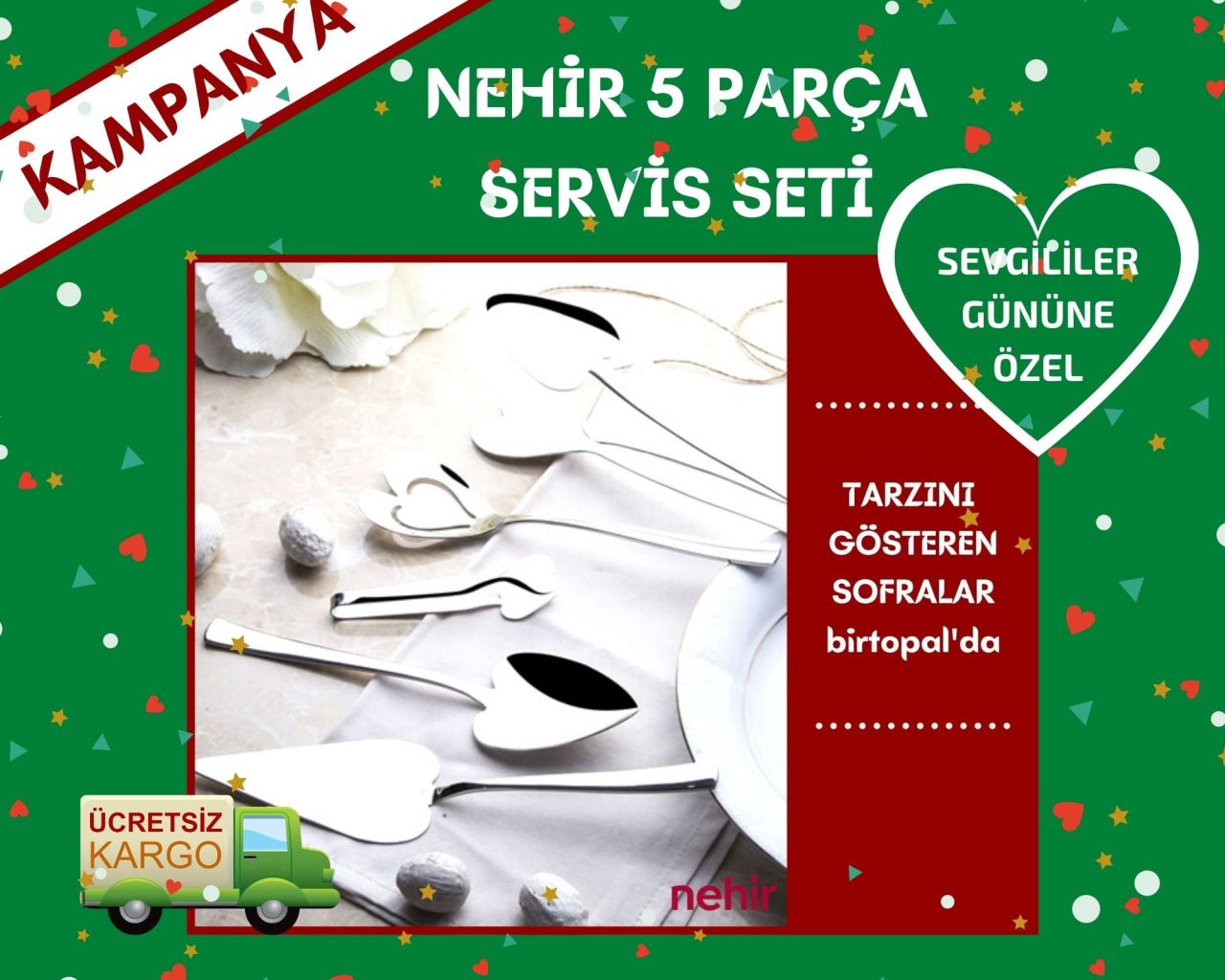 NEHİR CAN&CANAN 5 PARÇA SOFRA SERVİS SETİ