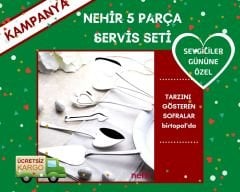 NEHİR CAN&CANAN 5 PARÇA SOFRA SERVİS SETİ