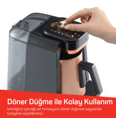 ARZUM OKKA OK0036 Okka Rich Pro Plus Su Hazneli Türk Kahvesi Makinesi, Bakır