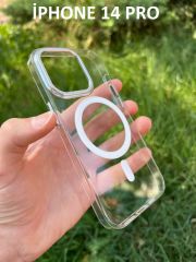 İphone 14 Pro Hybrid Magsafe Animasyonlu Sararmaz Kılıf