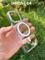 İphone 14 Hybrid Magsafe Animasyonlu Sararmaz Kılıf